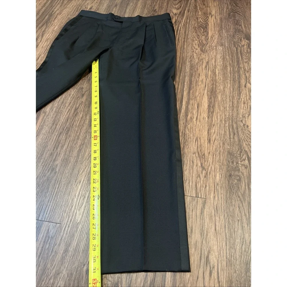 HUGO BOSS Men's Tuxedo Suit Color Black 48L Black 100% Virgin Wool